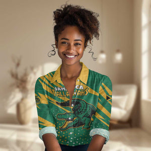Custom Afro Jamaica Cricket Tallawahs Women Casual Shirt Fi Wi Tallawahs Champions