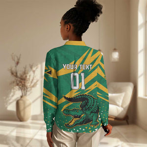 Custom Afro Jamaica Cricket Tallawahs Women Casual Shirt Fi Wi Tallawahs Champions