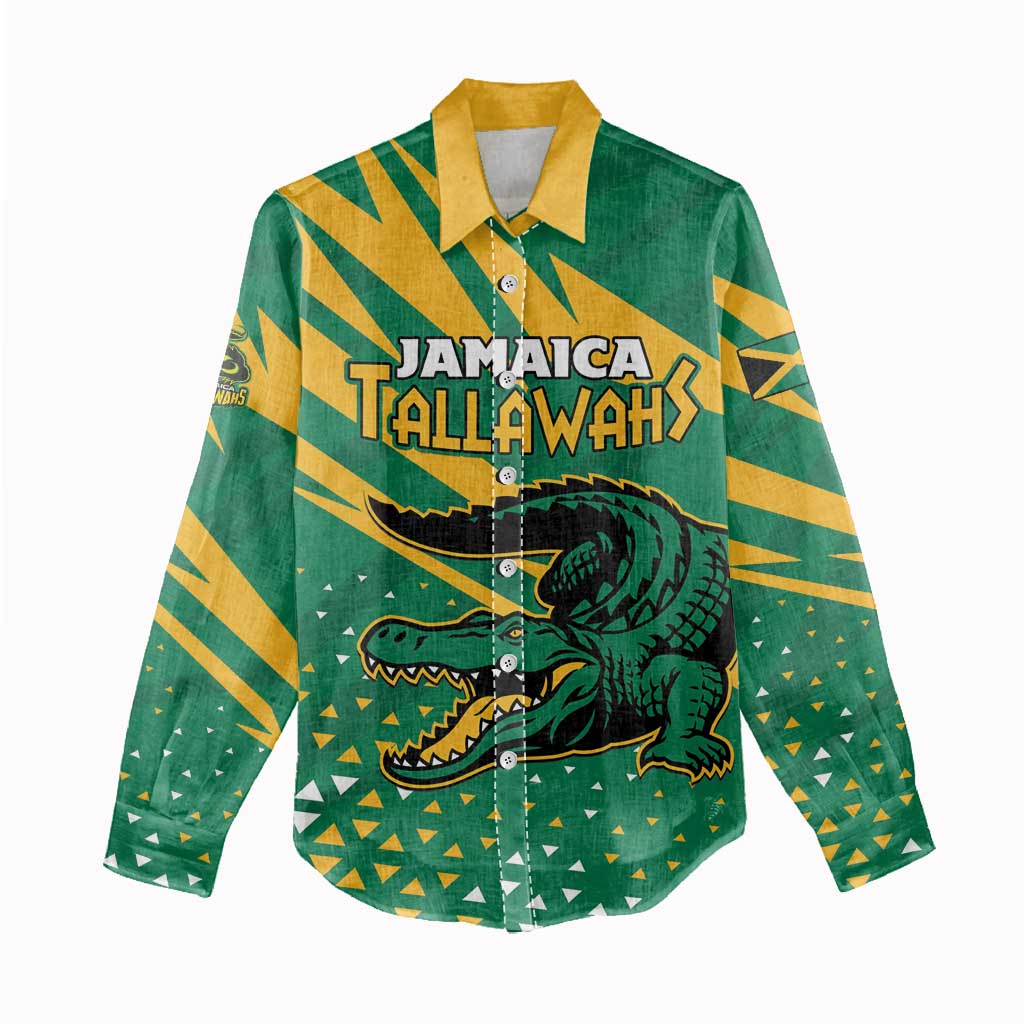 Custom Afro Jamaica Cricket Tallawahs Women Casual Shirt Fi Wi Tallawahs Champions
