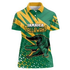 Custom Afro Jamaica Cricket Tallawahs Women Polo Shirt Fi Wi Tallawahs Champions