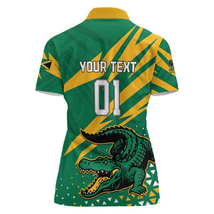 Custom Afro Jamaica Cricket Tallawahs Women Polo Shirt Fi Wi Tallawahs Champions