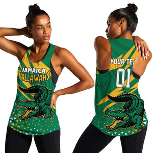 Custom Afro Jamaica Cricket Tallawahs Women Racerback Tank Fi Wi Tallawahs Champions