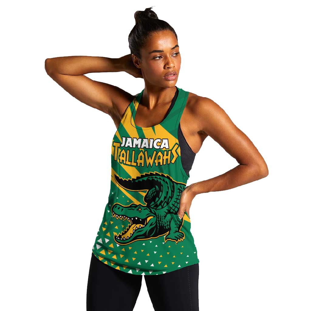 Custom Afro Jamaica Cricket Tallawahs Women Racerback Tank Fi Wi Tallawahs Champions