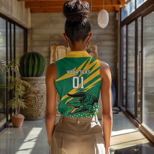 Custom Afro Jamaica Cricket Tallawahs Women Sleeveless Polo Shirt Fi Wi Tallawahs Champions