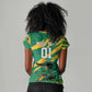 Custom Afro Jamaica Cricket Tallawahs Women V-Neck T-Shirt Fi Wi Tallawahs Champions