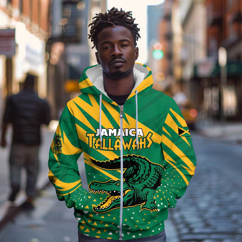 Custom Afro Jamaica Cricket Tallawahs Zip Hoodie Fi Wi Tallawahs Champions