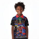 Personalized Haiti Soccer Pride Kid Polo Shirt Ayiti Nan Mondyal 2026