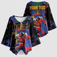 Personalized Haiti Soccer Pride Kimono Sleeve Blouse Ayiti Nan Mondyal 2026