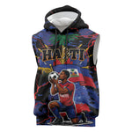 Personalized Haiti Soccer Pride Sleeveless Hoodie Ayiti Nan Mondyal 2026