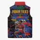 Personalized Haiti Soccer Pride Sleeveless Puffer Jacket Ayiti Nan Mondyal 2026