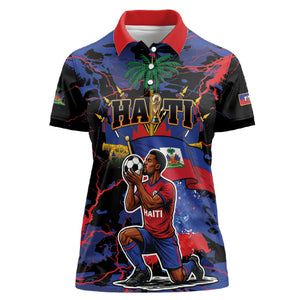 Personalized Haiti Soccer Pride Women Polo Shirt Ayiti Nan Mondyal 2026