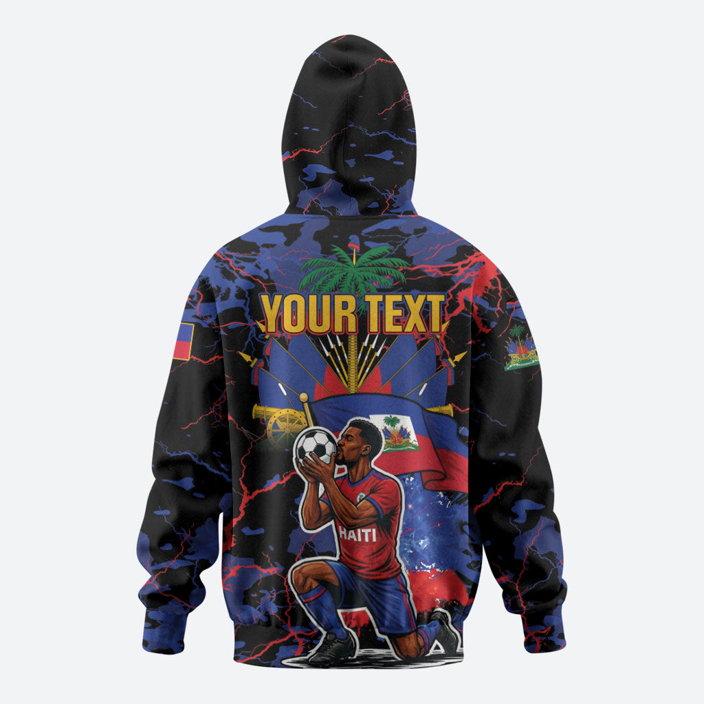 Personalized Haiti Soccer Pride Zip Hoodie Ayiti Nan Mondyal 2026