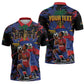 Personalized Haiti Soccer Pride Zipper Polo Shirt Ayiti Nan Mondyal 2026