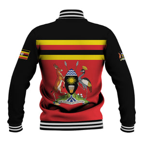 Uganda Flag Stylized Baseball Jacket Jamhuri ya Uganda