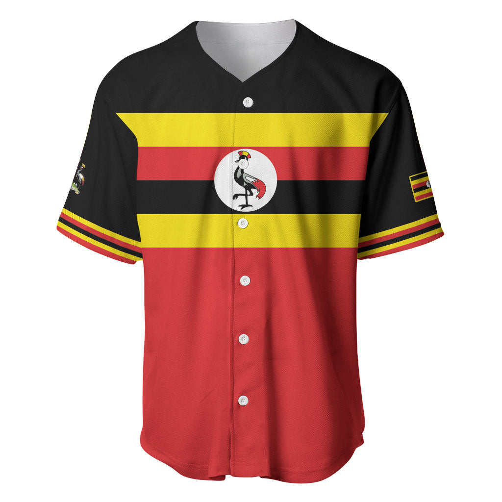 Uganda Flag Stylized Baseball Jersey Jamhuri ya Uganda