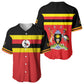 Uganda Flag Stylized Baseball Jersey Jamhuri ya Uganda