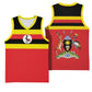 Uganda Flag Stylized Basketball Jersey Jamhuri ya Uganda