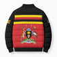 Uganda Flag Stylized Bomber Puffer Jacket Jamhuri ya Uganda