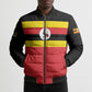 Uganda Flag Stylized Bomber Puffer Jacket Jamhuri ya Uganda