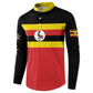 Uganda Flag Stylized Button Sweatshirt Jamhuri ya Uganda