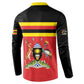 Uganda Flag Stylized Button Sweatshirt Jamhuri ya Uganda