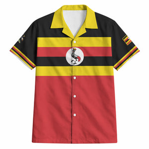 Uganda Flag Stylized Hawaiian Shirt Jamhuri ya Uganda