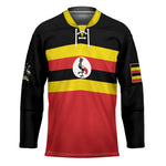 Uganda Flag Stylized Hockey Jersey Jamhuri ya Uganda