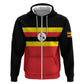 Uganda Flag Stylized Hoodie Jamhuri ya Uganda
