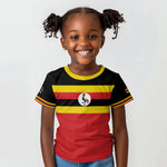 Uganda Flag Stylized Kid T shirt Jamhuri ya Uganda