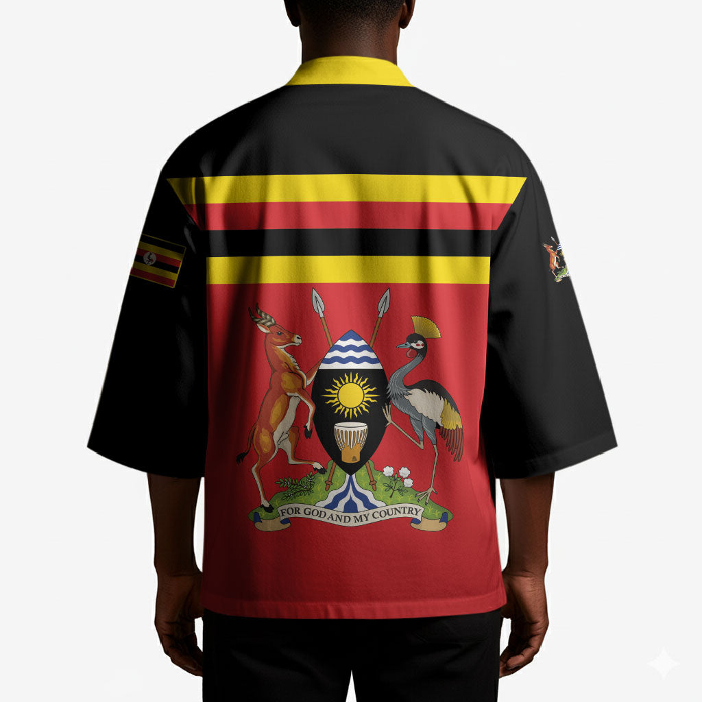 Uganda Flag Stylized Kimono Jamhuri ya Uganda