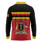 Uganda Flag Stylized Long Sleeve Polo Shirt Jamhuri ya Uganda