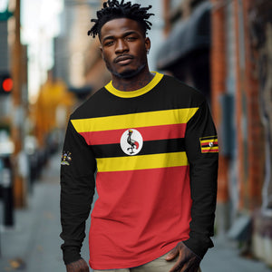 Uganda Flag Stylized Long Sleeve Shirt Jamhuri ya Uganda