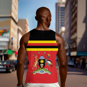Uganda Flag Stylized Men Tank Top Jamhuri ya Uganda
