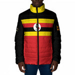 Uganda Flag Stylized Padded Jacket Jamhuri ya Uganda