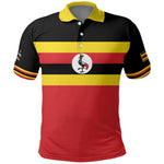 Uganda Flag Stylized Polo Shirt Jamhuri ya Uganda