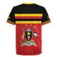Uganda Flag Stylized Rugby Jersey Jamhuri ya Uganda