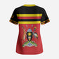 Uganda Flag Stylized Scrub Top Jamhuri ya Uganda