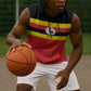 Uganda Flag Stylized Sleeveless Hoodie Jamhuri ya Uganda