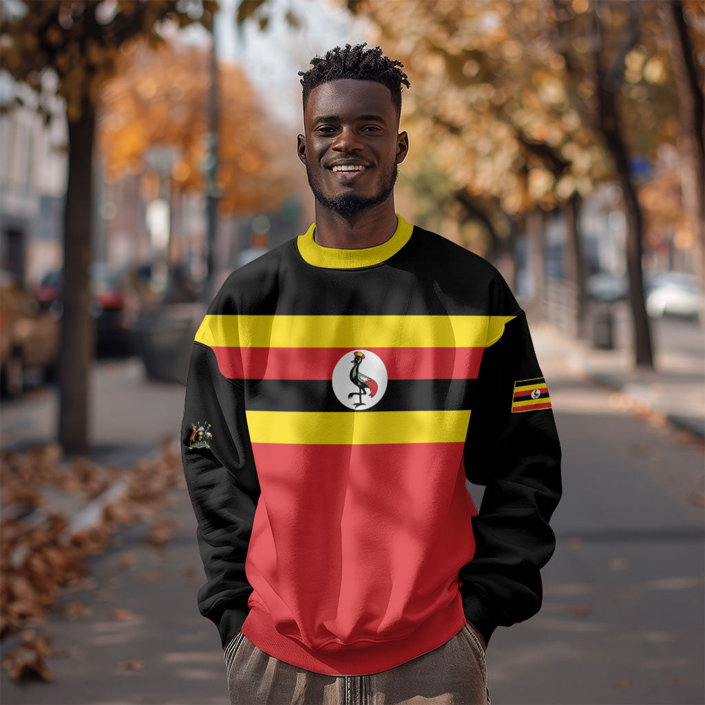 Uganda Flag Stylized Sweatshirt Jamhuri ya Uganda