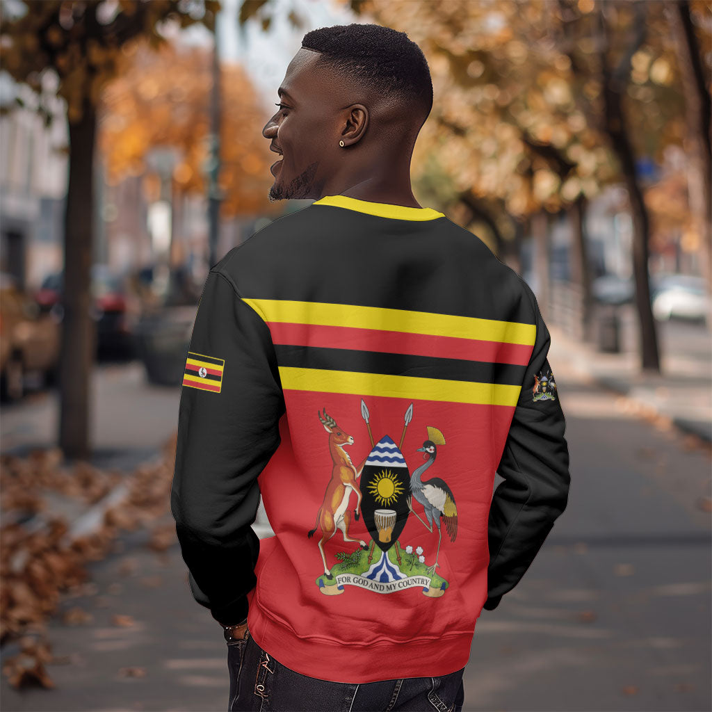 Uganda Flag Stylized Sweatshirt Jamhuri ya Uganda