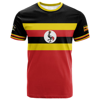 Uganda Flag Stylized T shirt Jamhuri ya Uganda