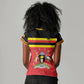 Uganda Flag Stylized Women V-Neck T-Shirt Jamhuri ya Uganda