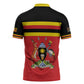 Uganda Flag Stylized Zipper Polo Shirt Jamhuri ya Uganda