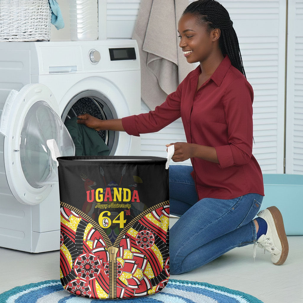 Uganda 64th Anniversary Laundry Basket Happy Independence Day