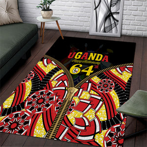 Uganda 64th Anniversary Area Rug Happy Independence Day