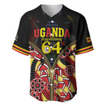 Personalised Uganda 64th Anniversary Baseball Jersey Happy Independence Day