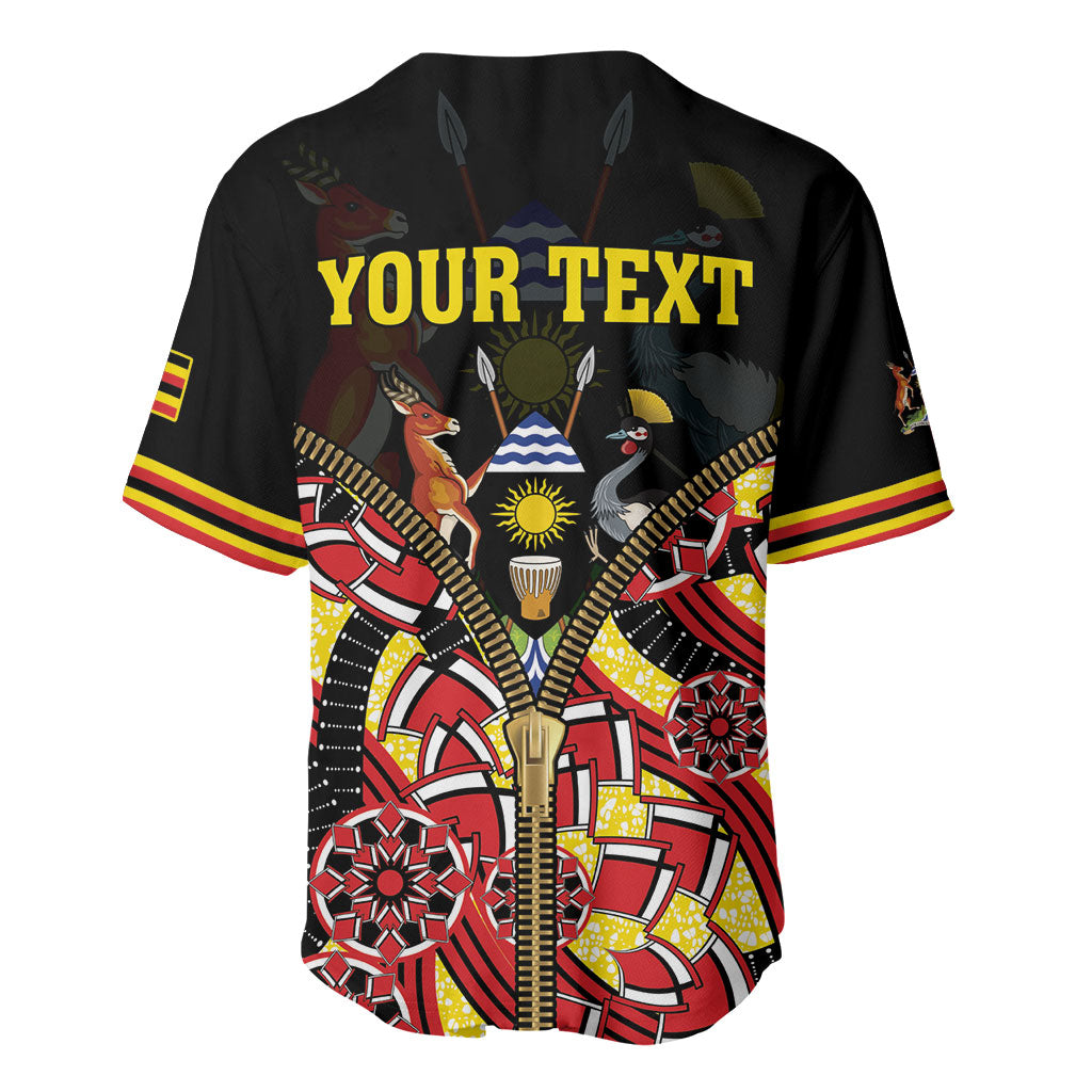 Personalised Uganda 64th Anniversary Baseball Jersey Happy Independence Day
