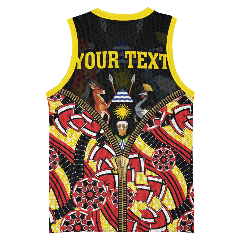 Personalised Uganda 64th Anniversary Basketball Jersey Happy Independence Day