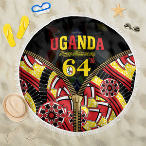 Uganda 64th Anniversary Beach Blanket Happy Independence Day