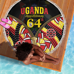 Uganda 64th Anniversary Beach Blanket Happy Independence Day